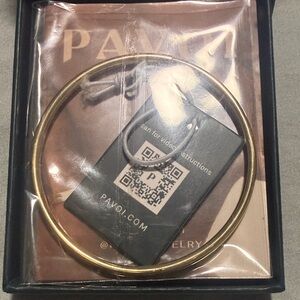 PAVOI Gold Tone Hoop Bangle Bracelet